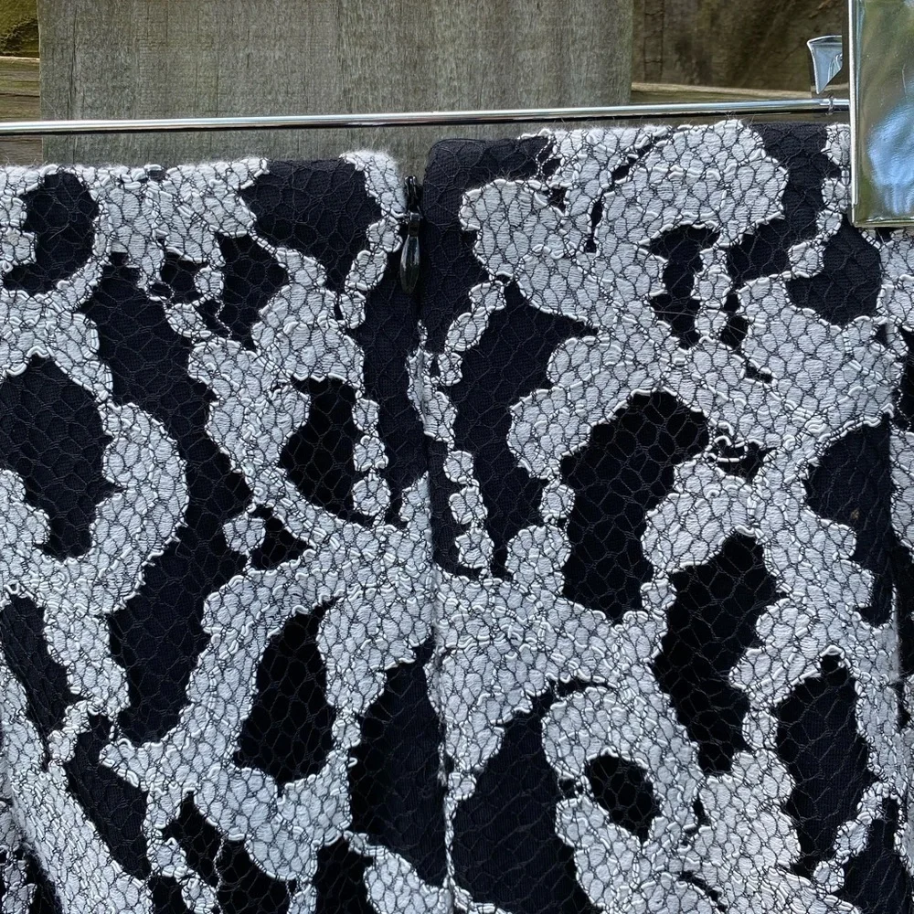 Lane Bryant Vintage Inspired Black & White Snakeskin Ponte Pencil Skirt …